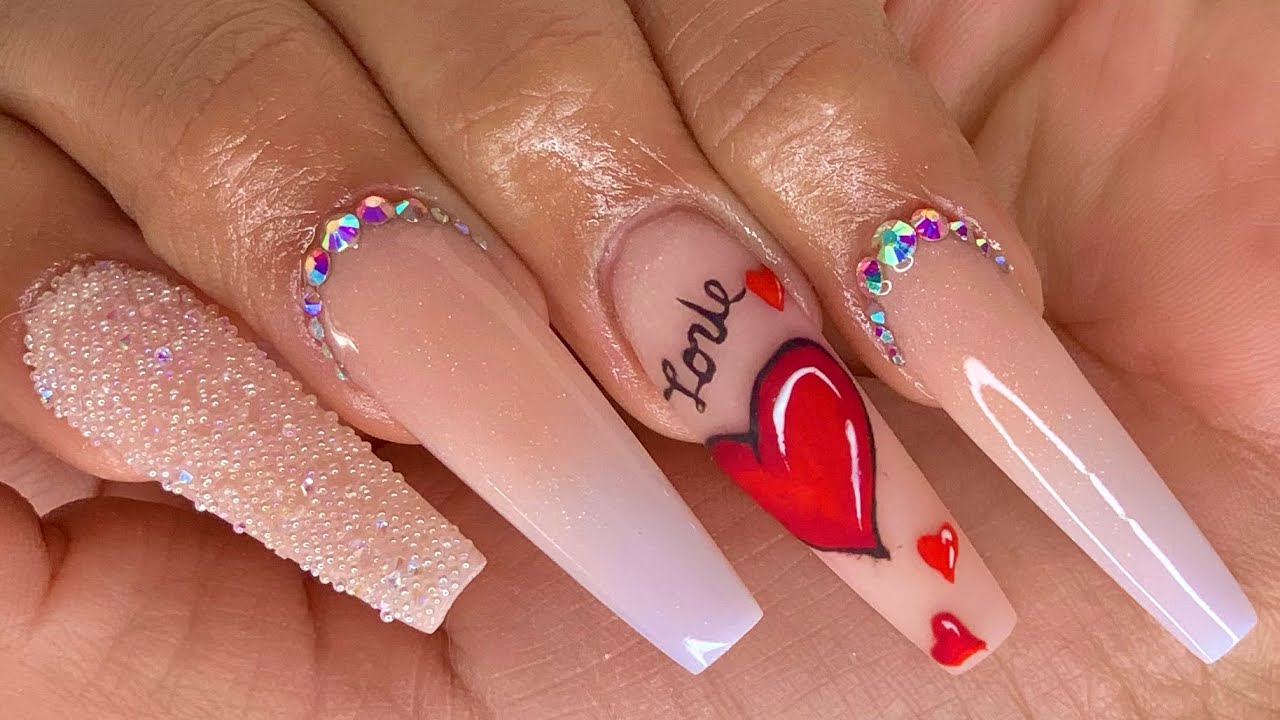 Cómo realizar un BABY BOMER perfecto en uñas acrílicas | san Valentín | mano alzada | pixie |