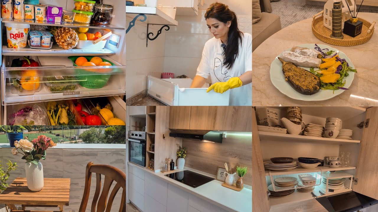 روتين بكل طاقة وإنتاجية🌾 تنظيم الثلاجة 🍅🥕 عشاء صحي، عيشي بعيدًا عن ما يسرق طاقتك🍃