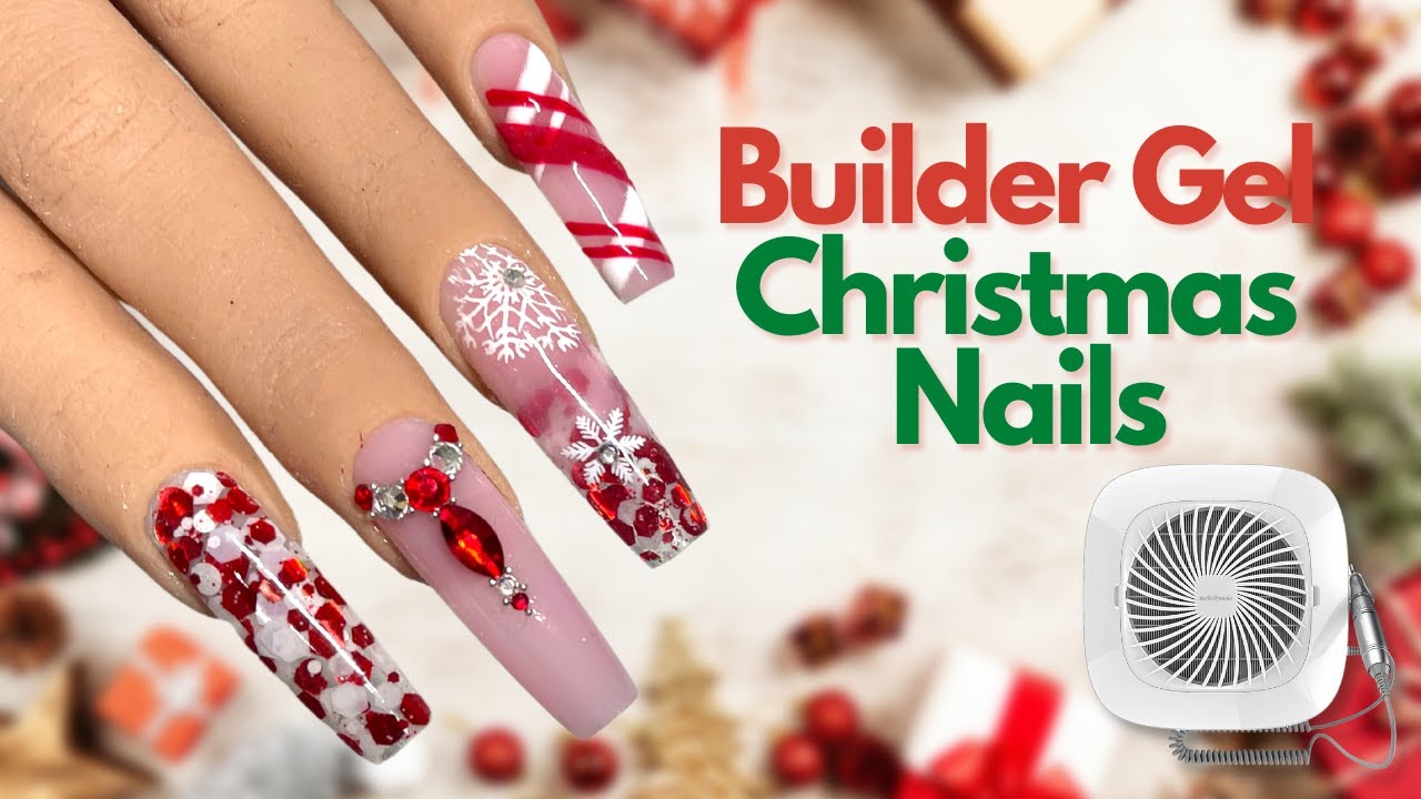 BUILDER GEL CHRISTMAS NAILS| MELODYSUSIE DUST COLLECTOR REVIEW| VENALISA BUILDER GEL