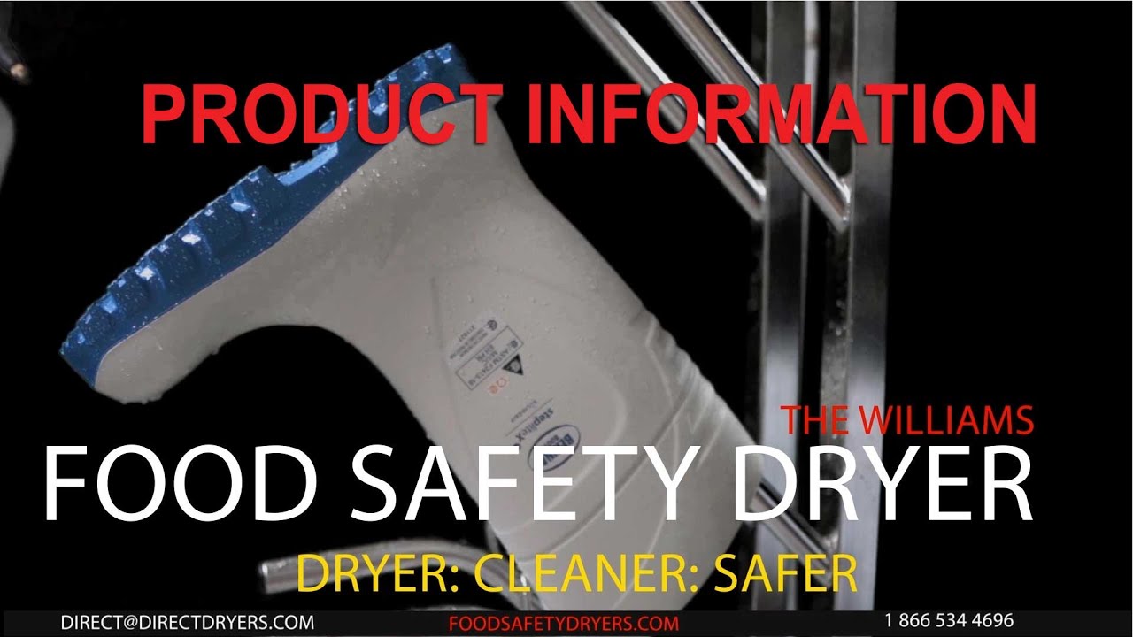 Food Safety Dryer; Helping Prevent Cross Contamination, Boot and Glove dryers for food processors
