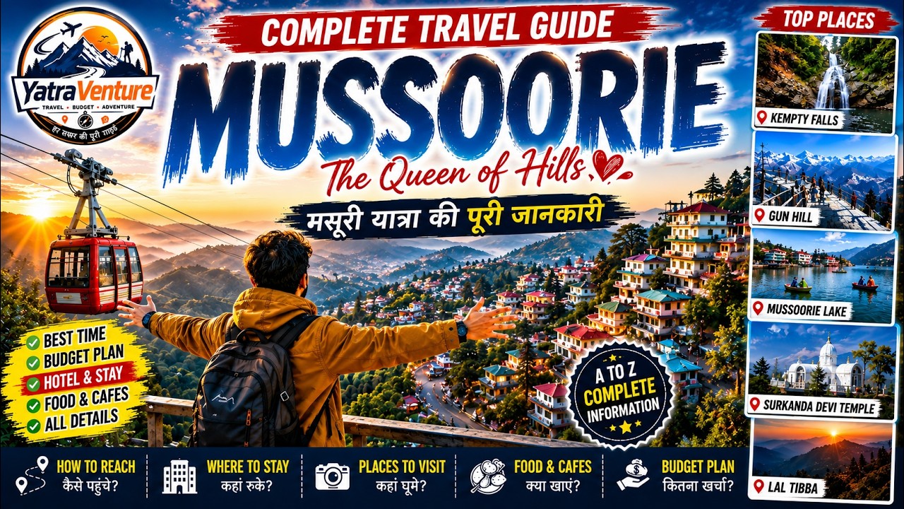 Mussoorie Complete Travel Guide 2026 🏔️ Budget, Hotels, Snowfall & Full Trip Plan