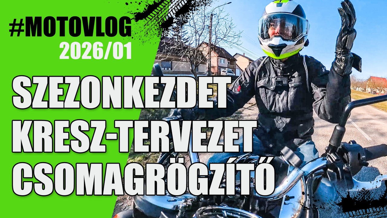Szezonkezdet 🏍 KRESZ-tervezet 🏍 Csomagtartó 🏍 MotoVLOG 2026/01 🏍 Kawasaki W230 / Meguro S1