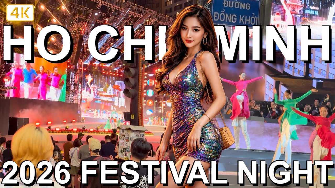 Ho Chi Minh City NEW YEAR 2026 🇻🇳 | District 1 Night Street Festival (4K)