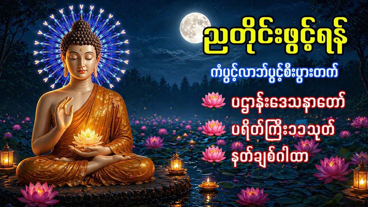 ညတိုင်းဖွင့် ပဋ္ဌာန်းပါဠိတော် မေတ္တာသုတ် ၇ ရက်သားသမီးများ မေတ္တာပို့ အန္တရယ်ကင်း တရားတော်များ🙏
