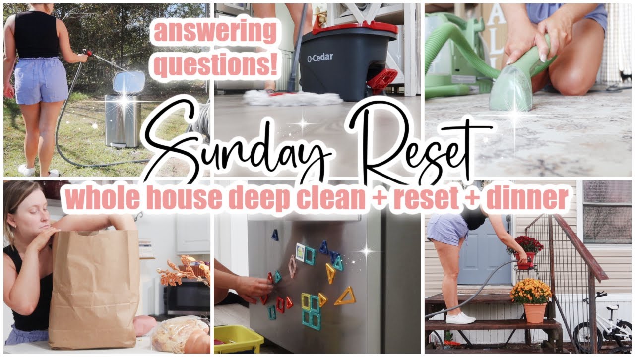 ✨ SUNDAY RESET \\ Whole House Clean With Me + Declutter + Refresh \\ Cleaning Motivation