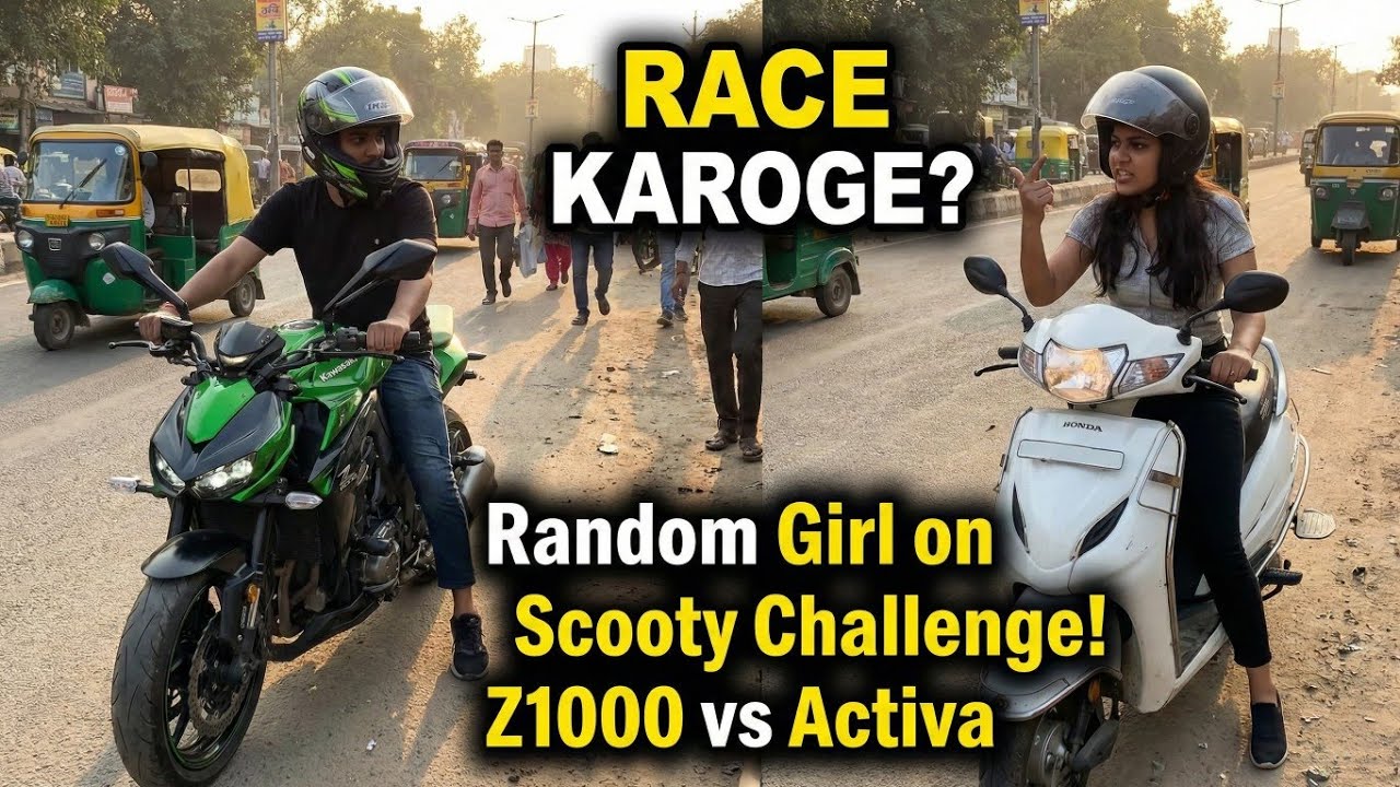SCOOTY vs Z1000? 😡 She Challenged Me For a Race! | Angry Moment on Indian Roads
