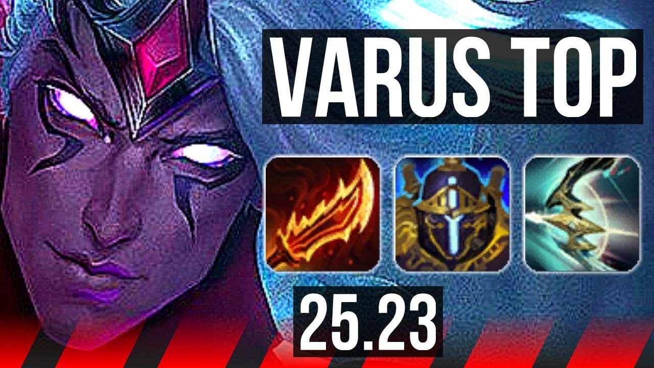 VARUS vs NASUS (TOP) | 8 solo kills, 17/3/2, Godlike | KR Diamond | 25.23