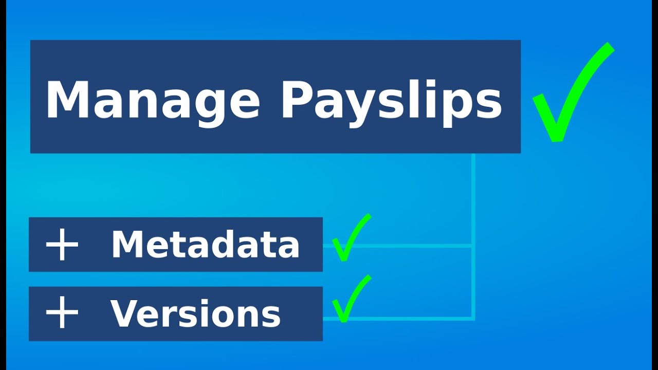 Manage Payslips with Papermerge (+ Document Metadata and Version Features)