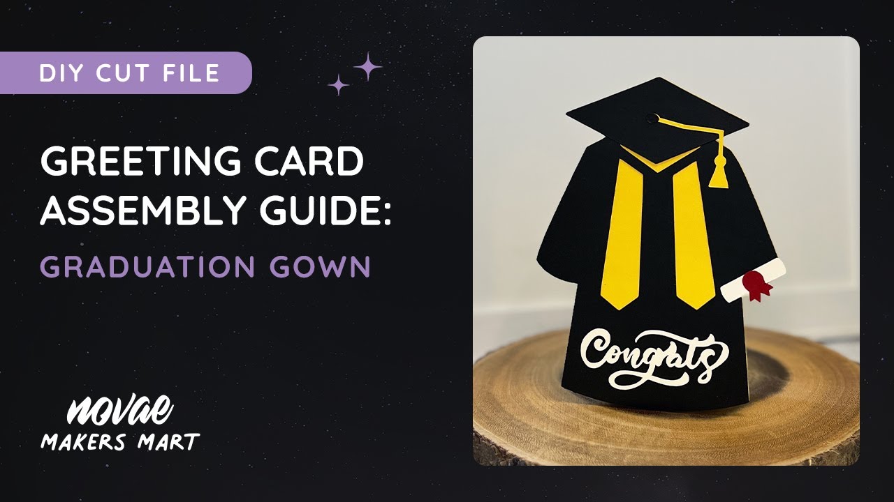 Graduation Card | DIY Graduation Gown Card Template