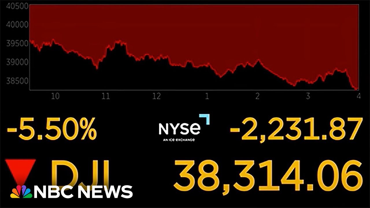 WATCH: Dow Jones ticker as markets react to Trump tariffs