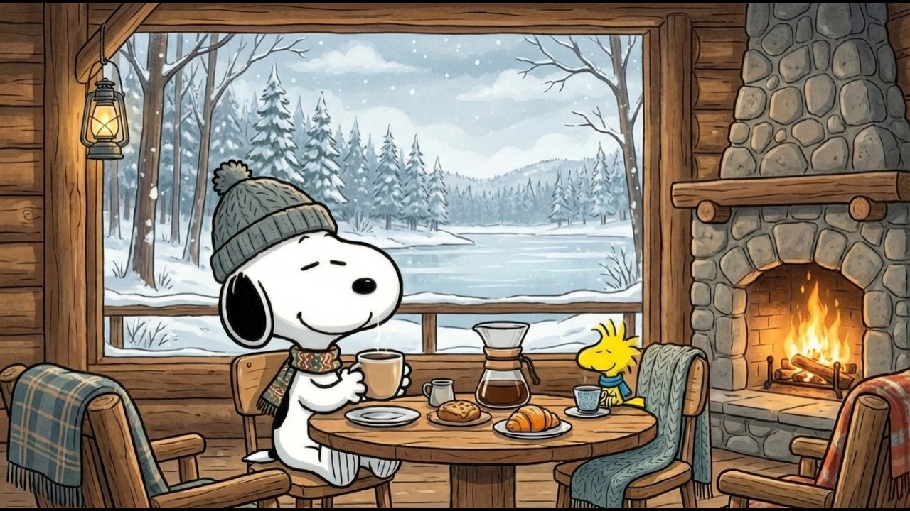 Snoopy’s Chic Spring Café ☕ Smooth Jazz for Deep Focus & Cozy Coffee Mornings 🌸 Relaxing Cafe