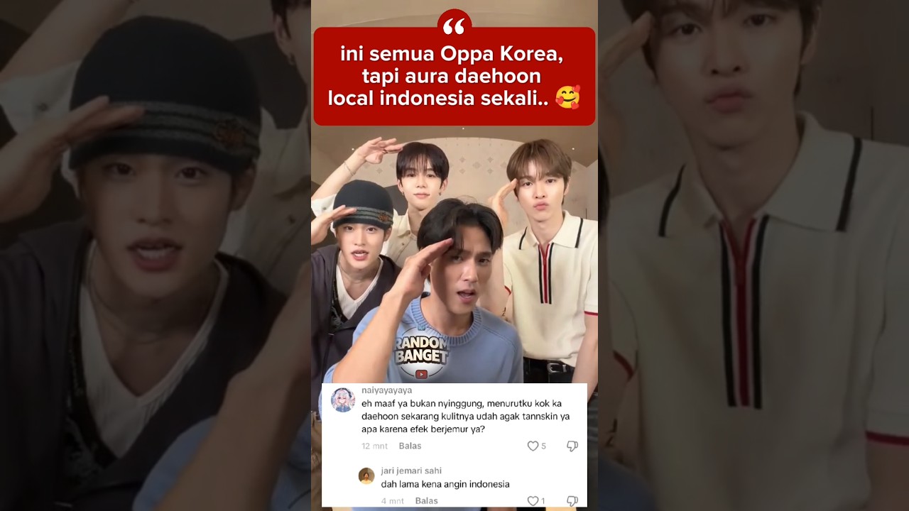 Daehoon bareng oppa korea, auranya Indonesia banget 