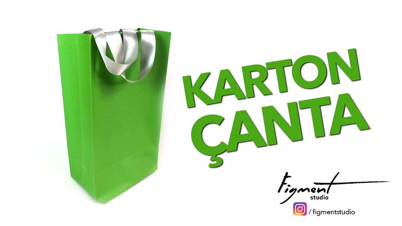 Karton Alışveriş Çantası Yapımı / Kendin Yap - Figment Studio DIY