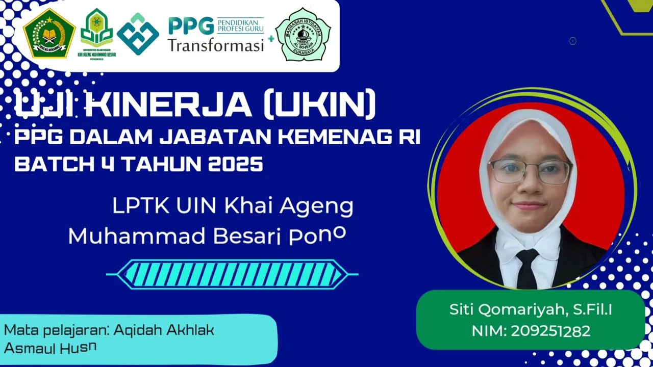 Video UKIN PPG Daljab Batch 4 | Asmaul Husna Al-Waliy dan Al-Alim | Problem Based Learning (PBL)