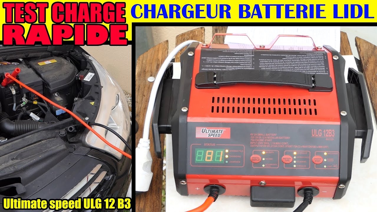 lidl chargeur de batterie ultimate speed ulg 12 test charge rapide voiture battery charger