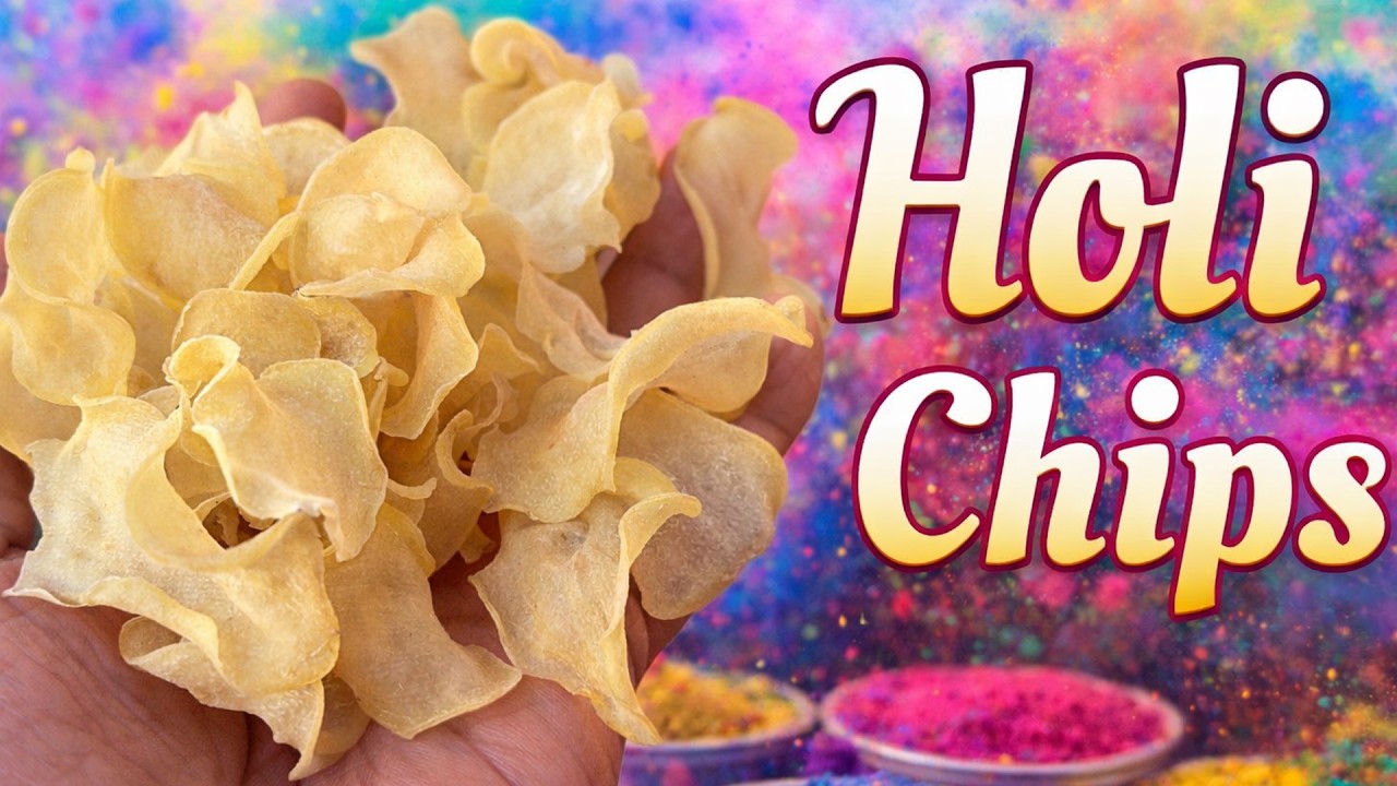 Holi Special Potato Chips | Crispy & Tasty Homemade Recipe