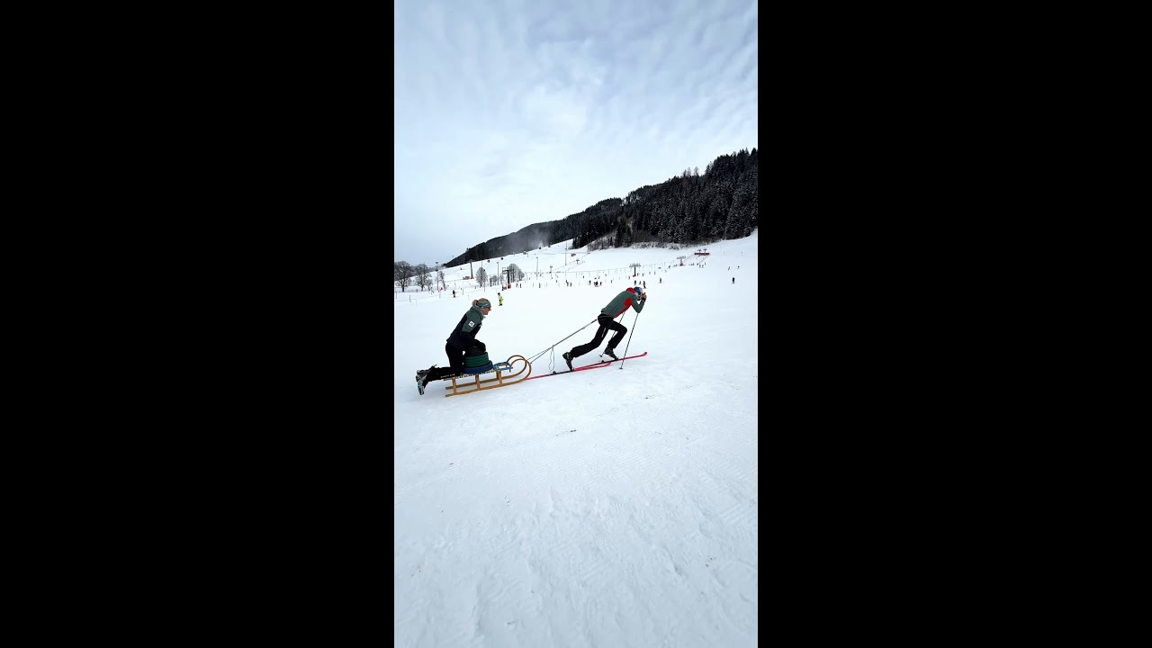 Wie viel Kilo kann ein Mensch auf Ski BERGAUF ziehen?! 💪🏔️