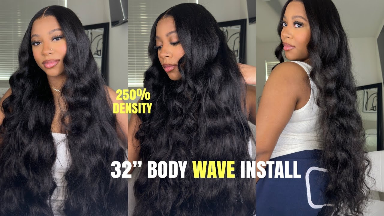 FULLEST BODY WAVE WIG EVER!!! 😱😍 13x6 HD LACE WIG IN 32 INCHES | Lace Tape Install | OQ Hair