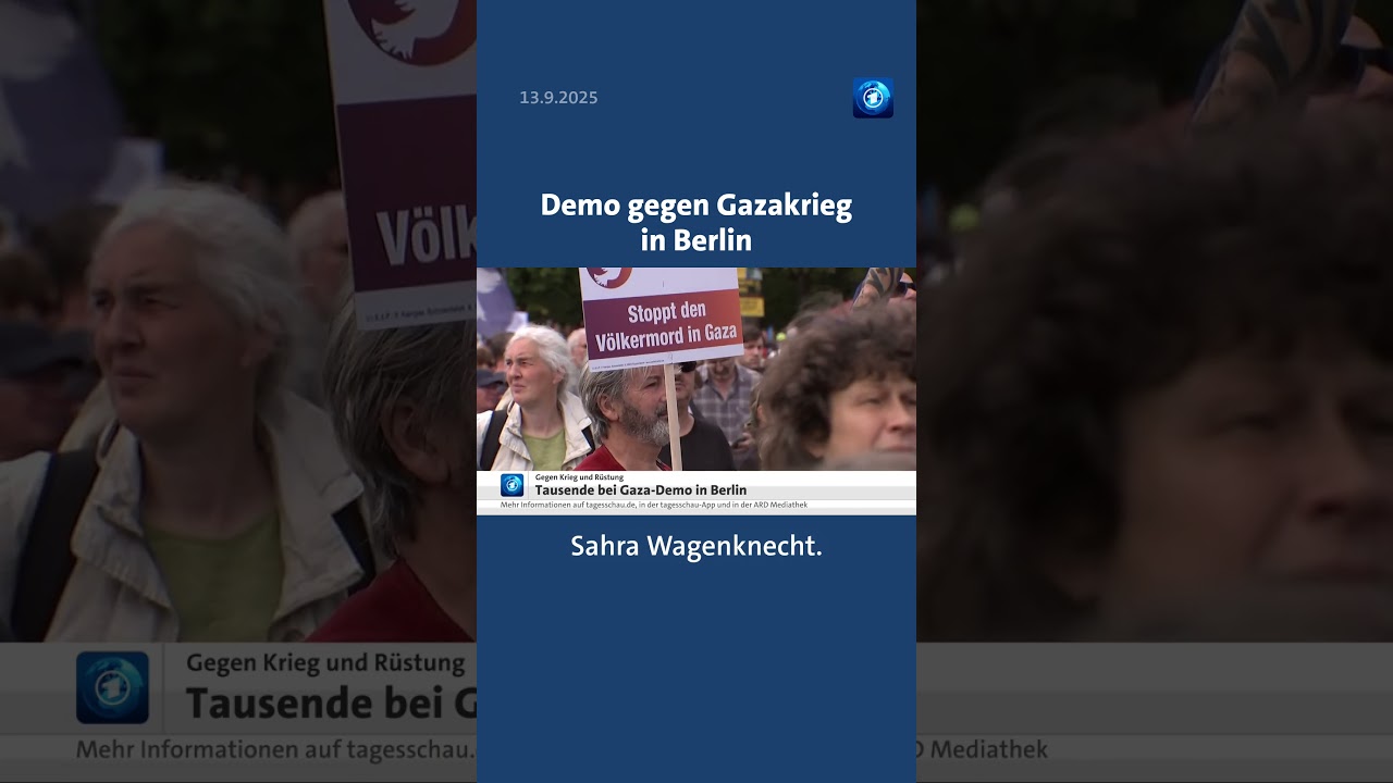 Berlin: Gro&szlig;demo gegen Gazakrieg #tagesschau #nachrichten #berlin #gaza