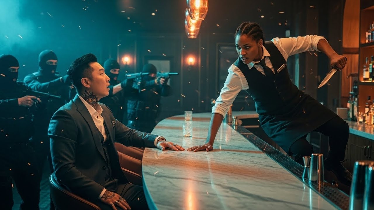Six Men Ambush Korean Mafia Boss In A Restaurant, What The Black Bartender Did Next Shocked Everyone