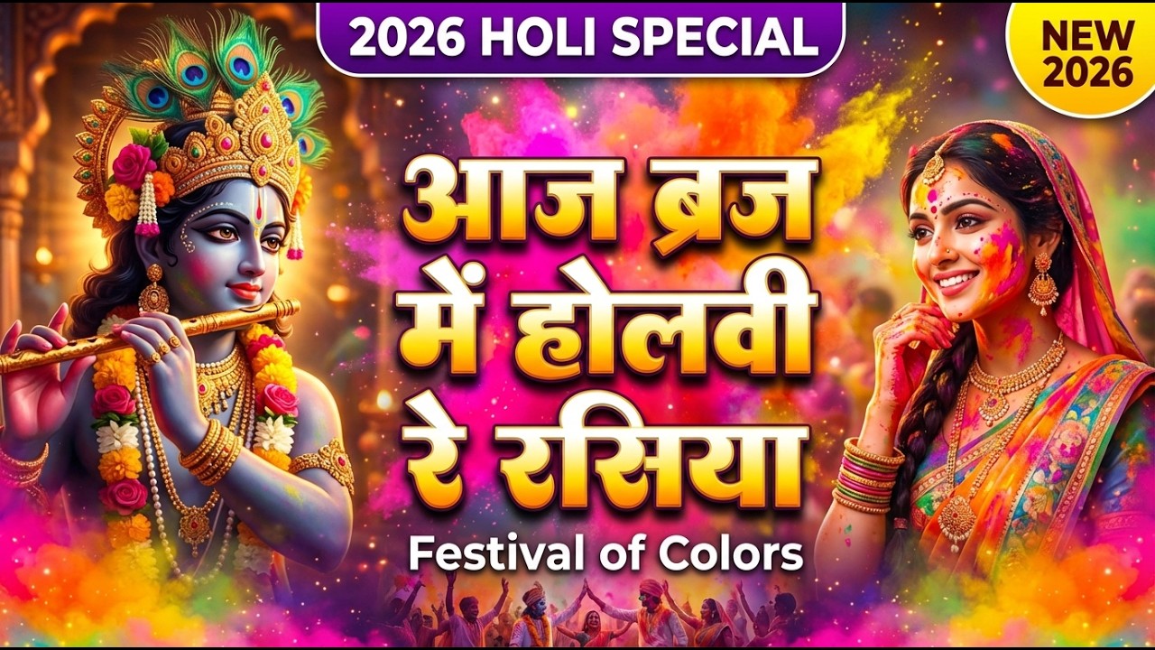 आज बिरज में होली रे रसिया 2026 | Aaj Braj Mein Holi Hai | Holi Special Krishna Bhajan 2026