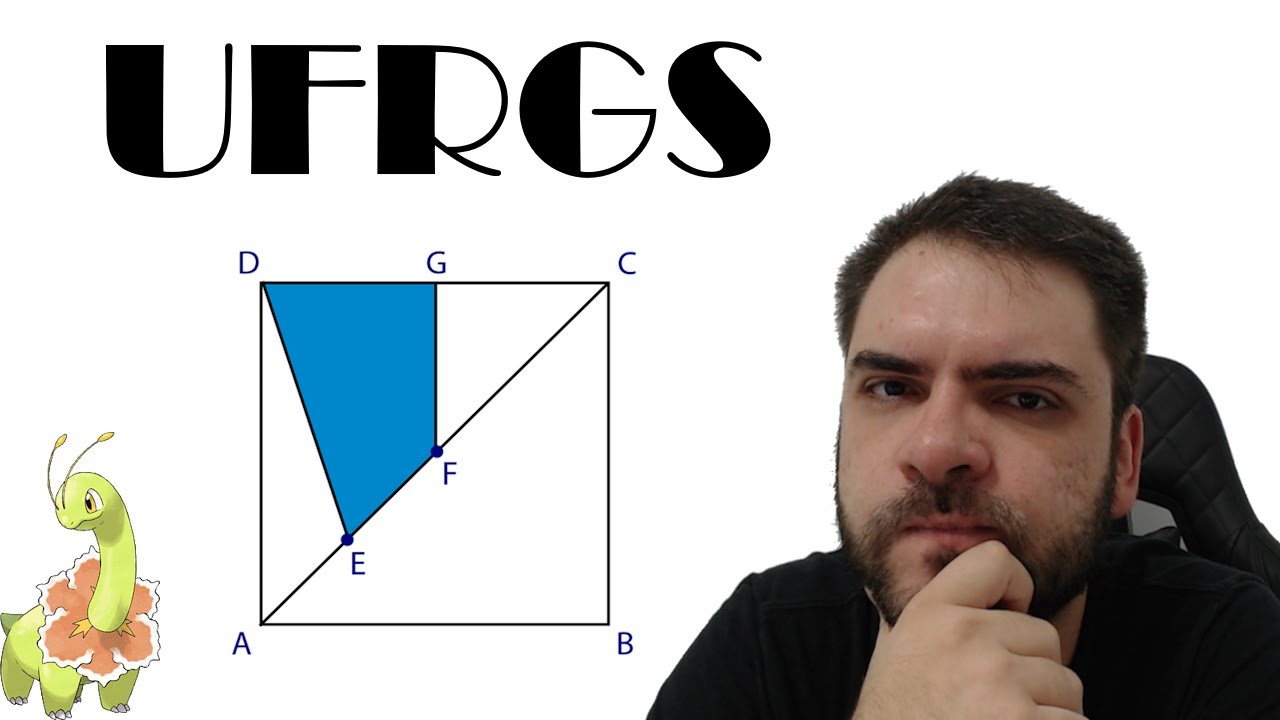 UFRGS/2019 Considere o quadrado ABCD da figura a seguir, em que G é o ponto médio de CD, F é o ponto