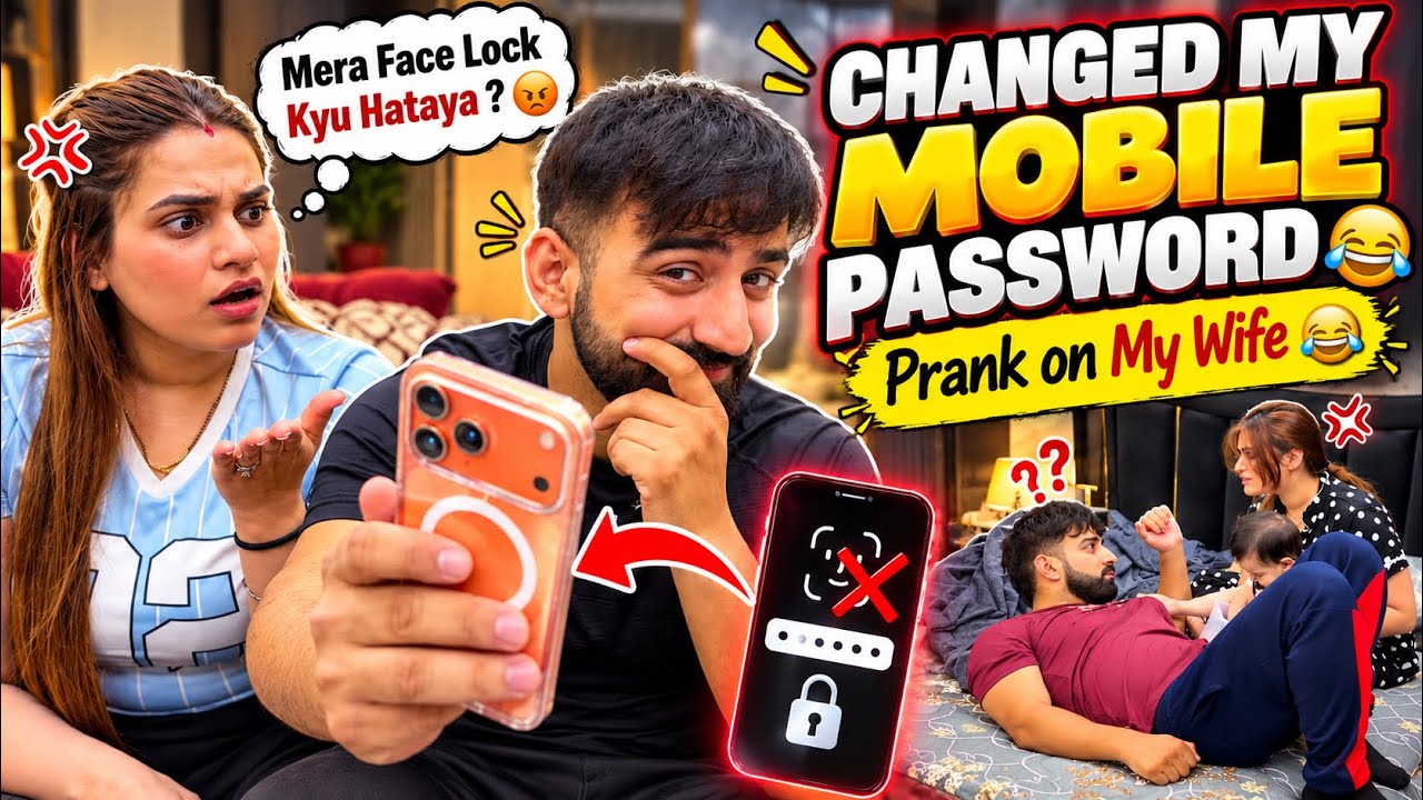 CHANGED MY MOBILE PASSWORD 😂 || PRANK ON MY WIFE 😝 || RajatSwatiVlogs 