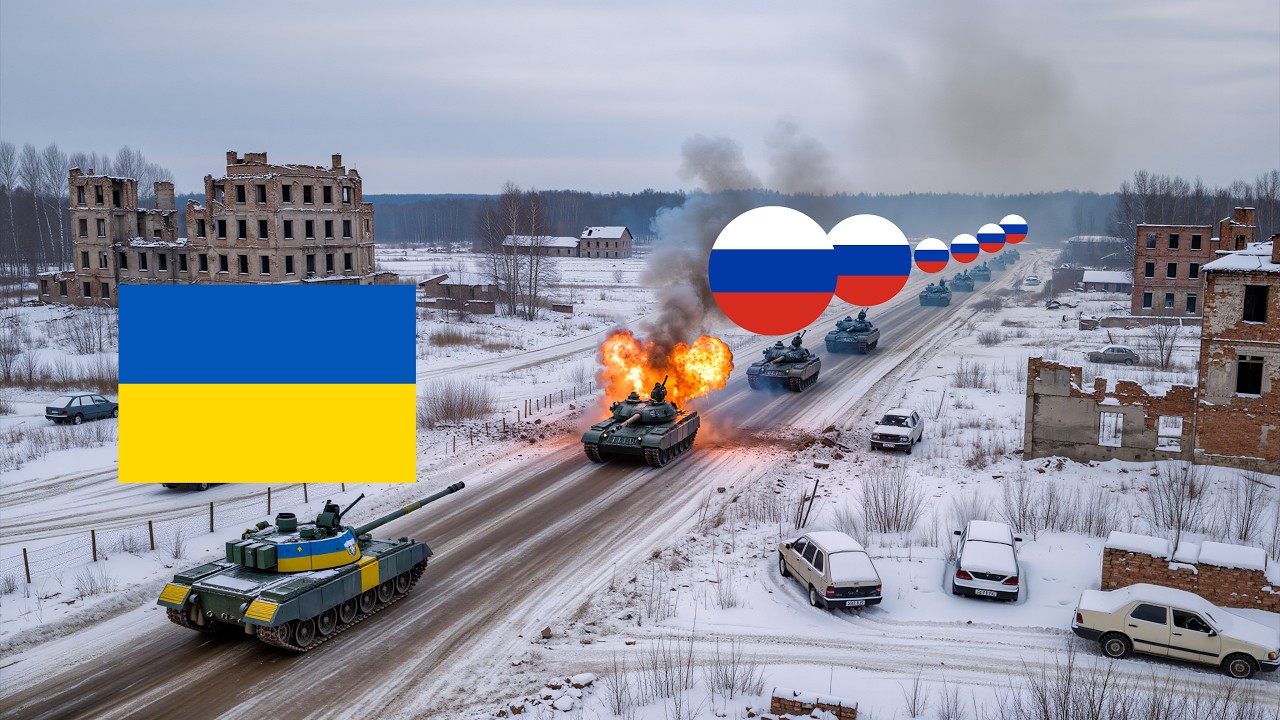 Танк &laquo;Абрамс&raquo; устроил засаду на российский конвой в Покровске.