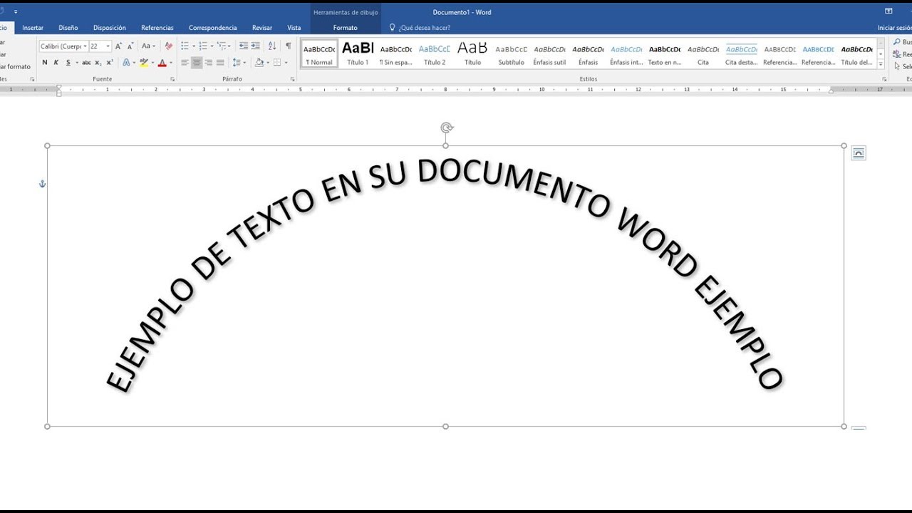 Como arquear letras en word (Texto en curva, arco)
