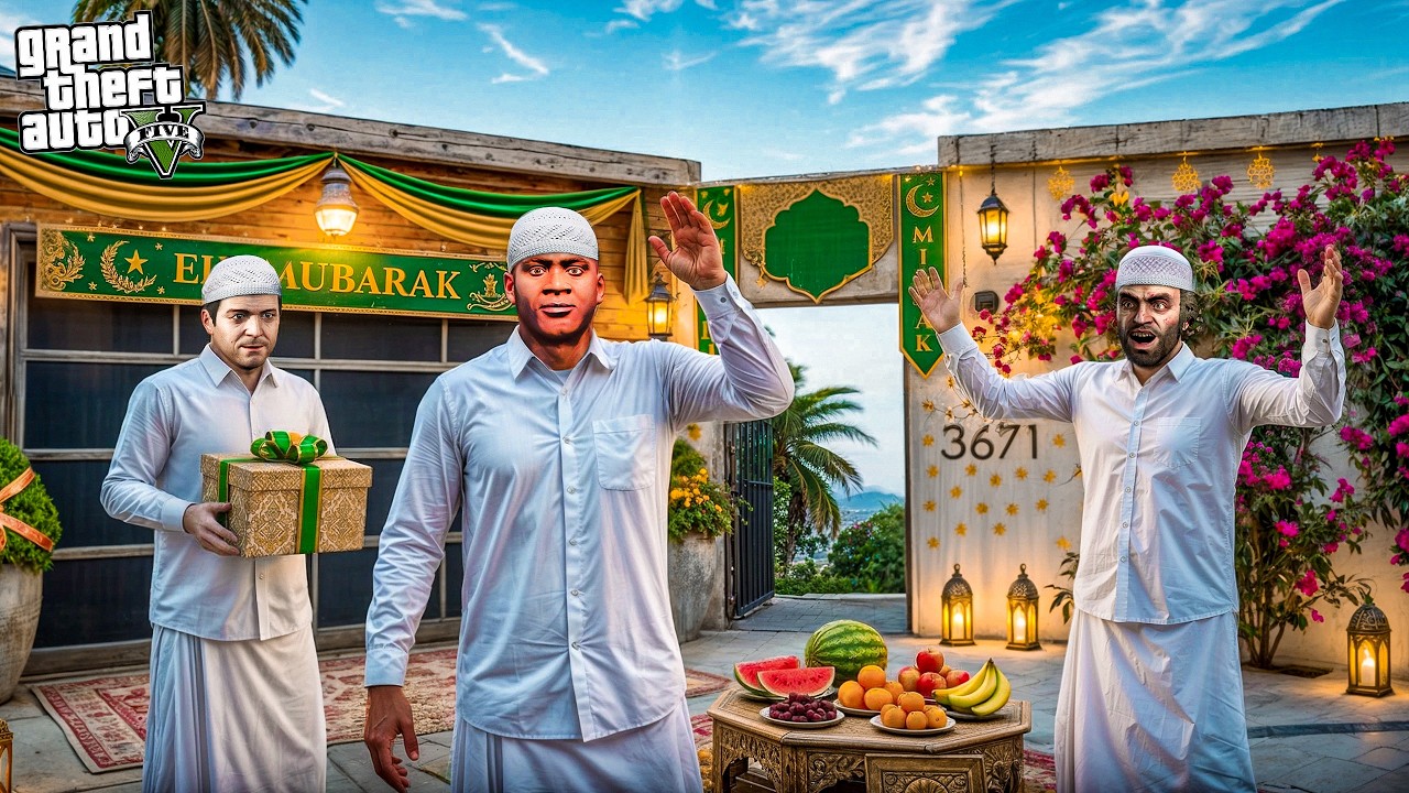 Eid Mubarak🌙Franklin And Team Celebrate Perunnal In Gta 5 | As Gaming Malayalam