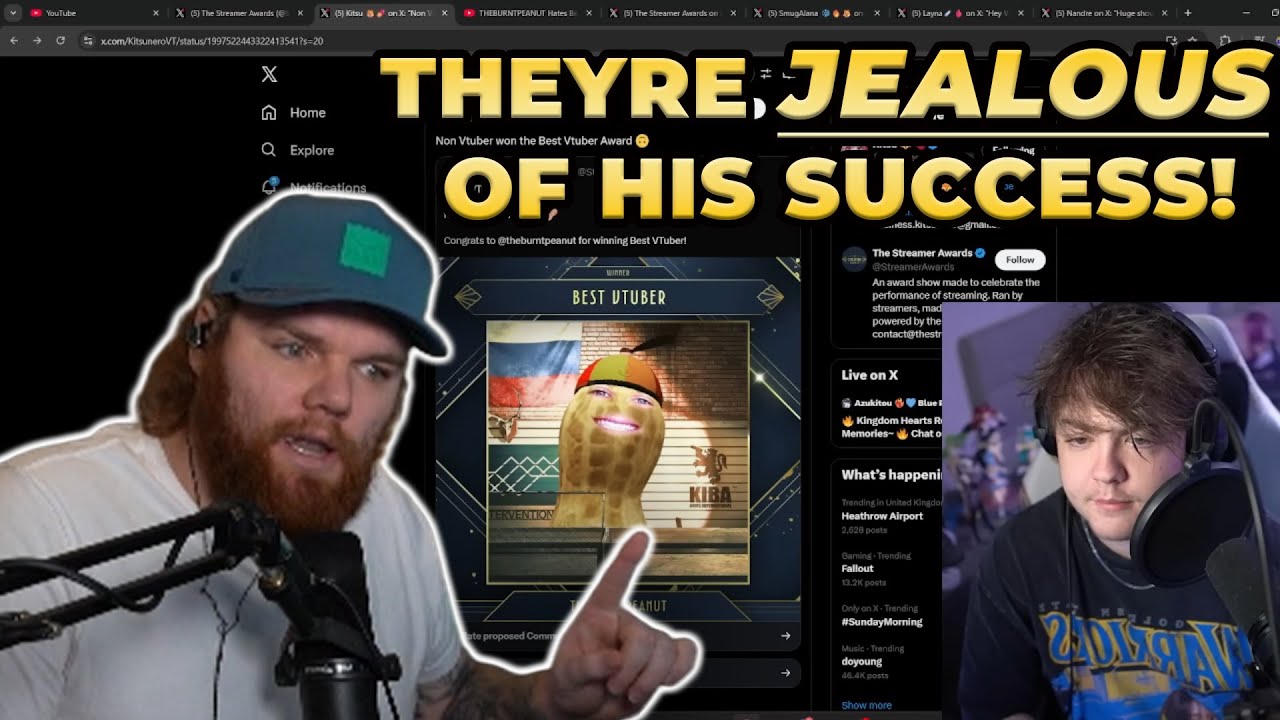 Hutch Reacts to VTuber Fans Being MAD at Burnt Peanut Winning Award & More Streamer Awards Drama!