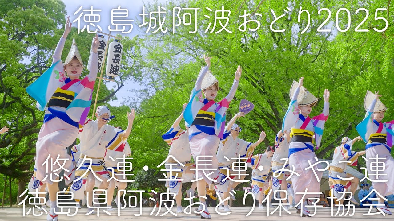 【阿波踊り】徳島城阿波おどり 悠久連・金長連・みやこ連・徳島県阿波おどり保存協会の阿波おどり | Awaodori in Tokushima Japan