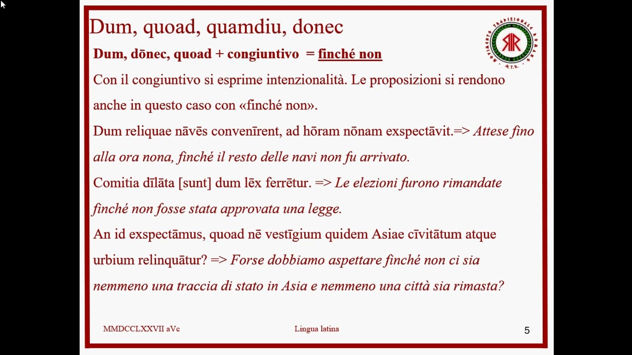 latino 096: proposizioni temporali con dum. - Guerre di successione nella corte Carolingia
