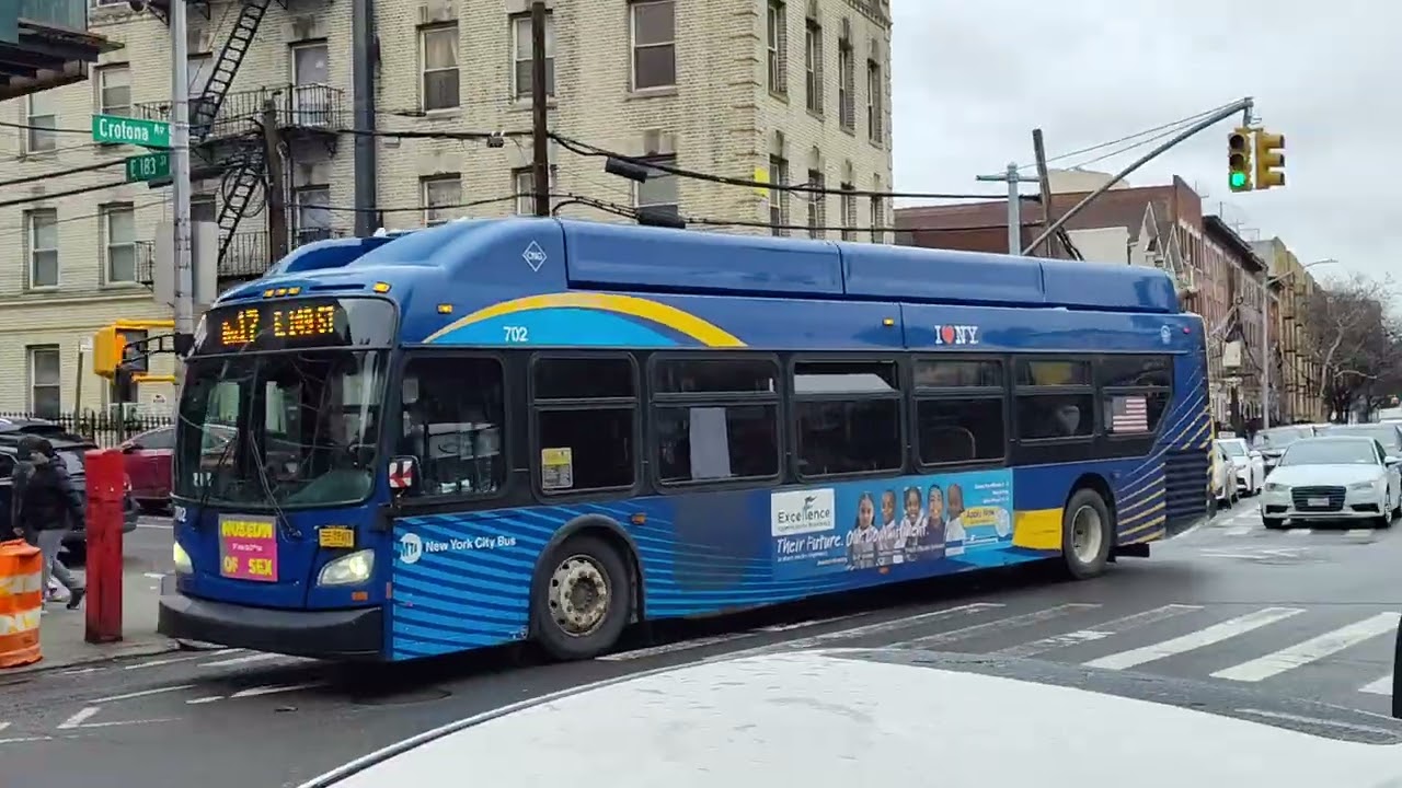 MTA LED Light New Flyer C40LF XD40 XN40 NYC Bus Bx17 Crotona Avenue 2026.