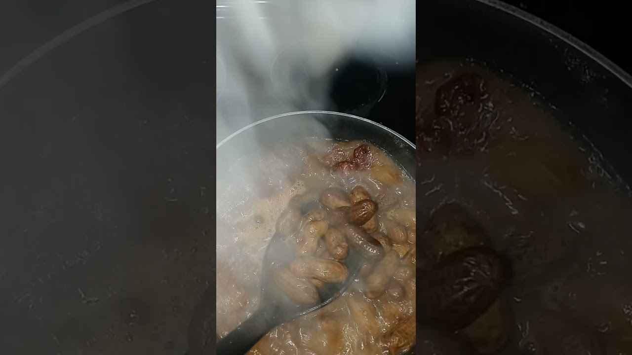 Friday Treat Boiled peanuts Mild and Hot with neckbones and potatoes.