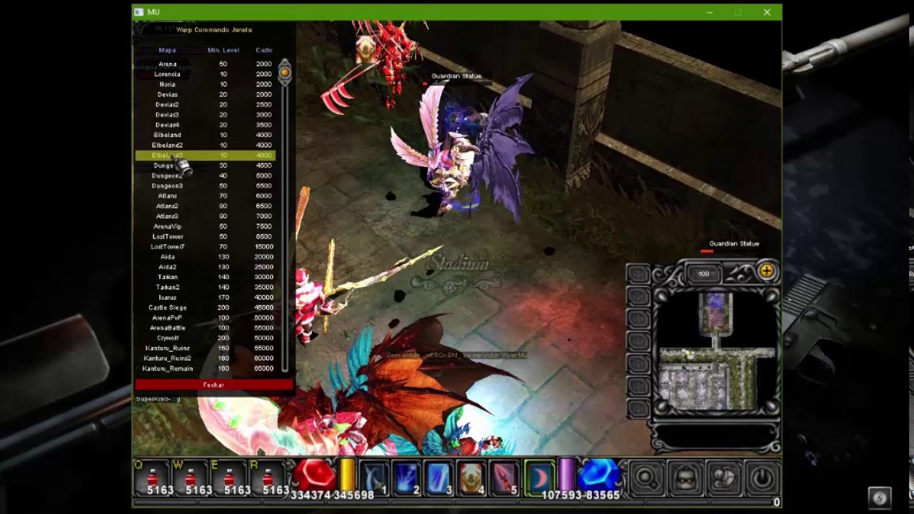 Ant-Lag que remove o brilhos e efeitos dos itens e skills - ViperMU