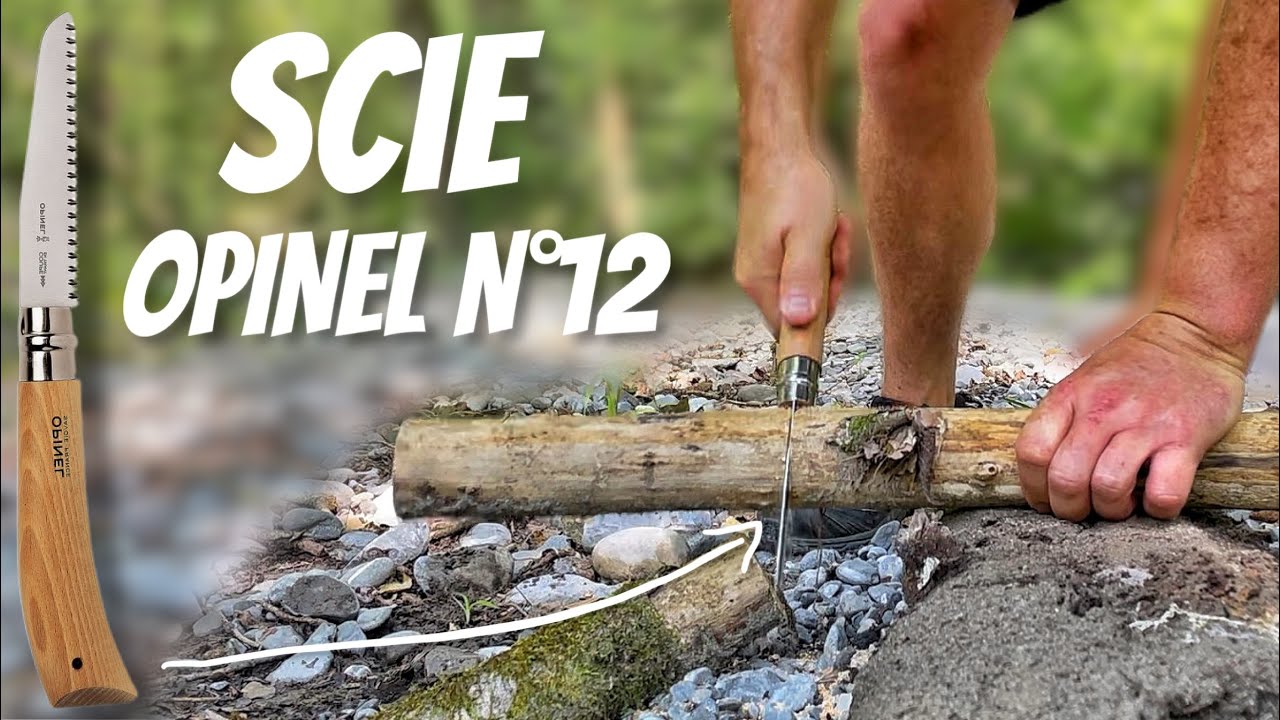 SCIE OPINEL N°12 : test de coupe et avis ( scie de poche pour le jardin, camping, bushcraft ….)