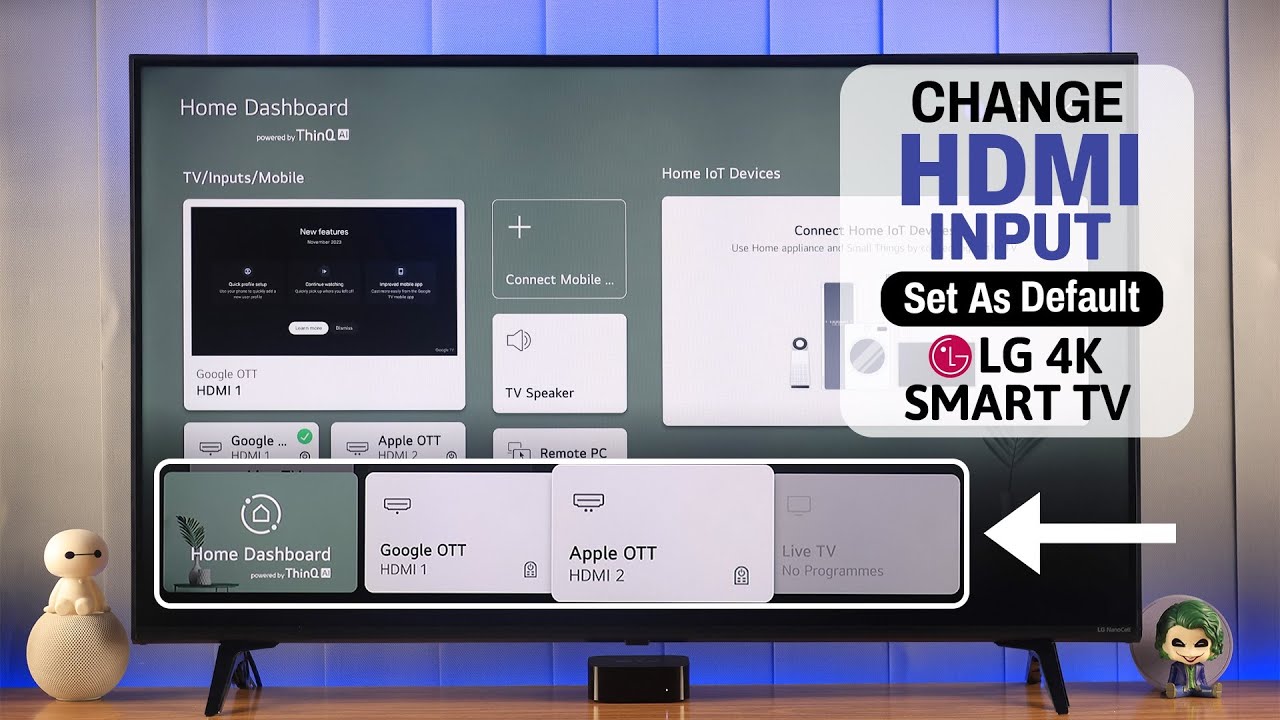 LG Smart TV: How to Change Default HDMI Input Settings! [Switch Source]