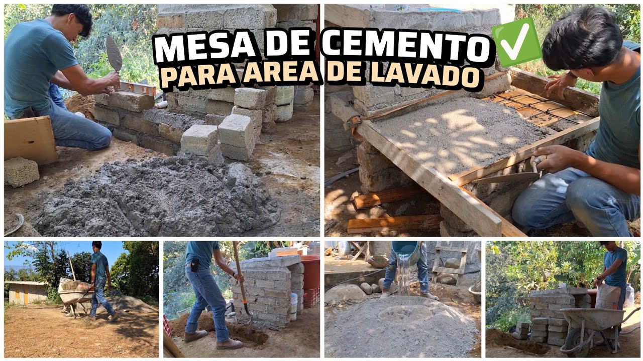 EMPEZE a HACER una MESA de CEMENTO al LADO del LAVADERO ✅️ 