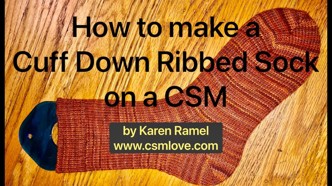 CSM: Cuff Down Ribbed Sock with Ribber Needle Park & Rest Ribber Removal