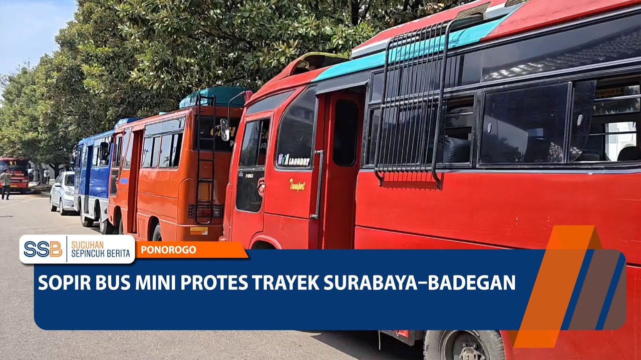PONOROGO - Sopir Bus Mini Protes Trayek Surabaya–Badegan