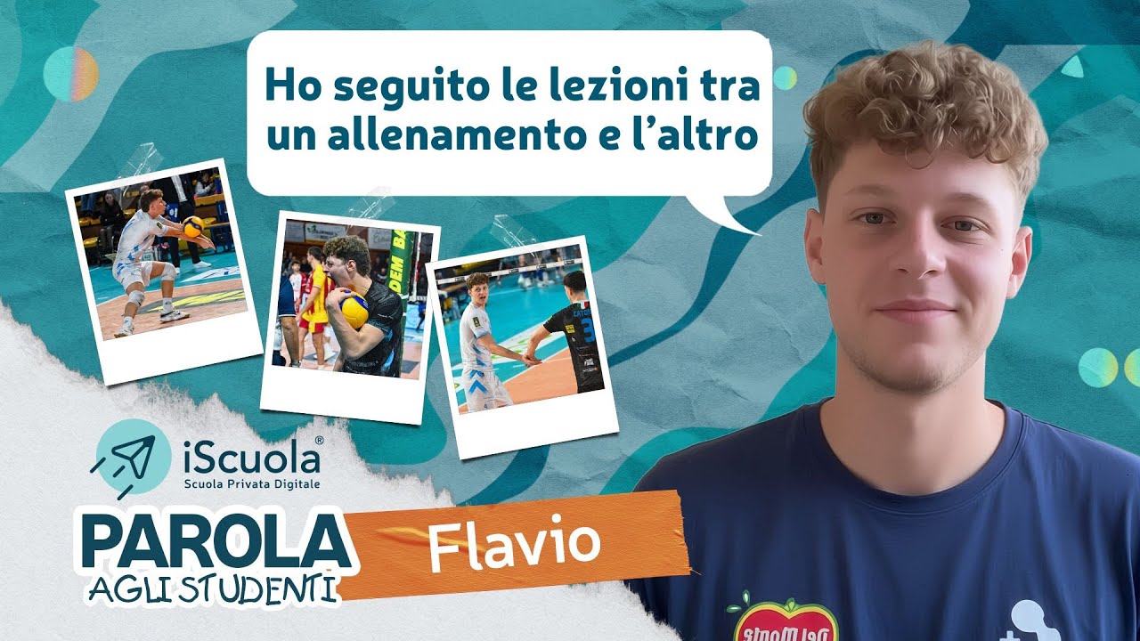 DIPLOMA ONLINE per Sportivi: Flavio (nazionale pallavolo) si DIPLOMA con iScuola