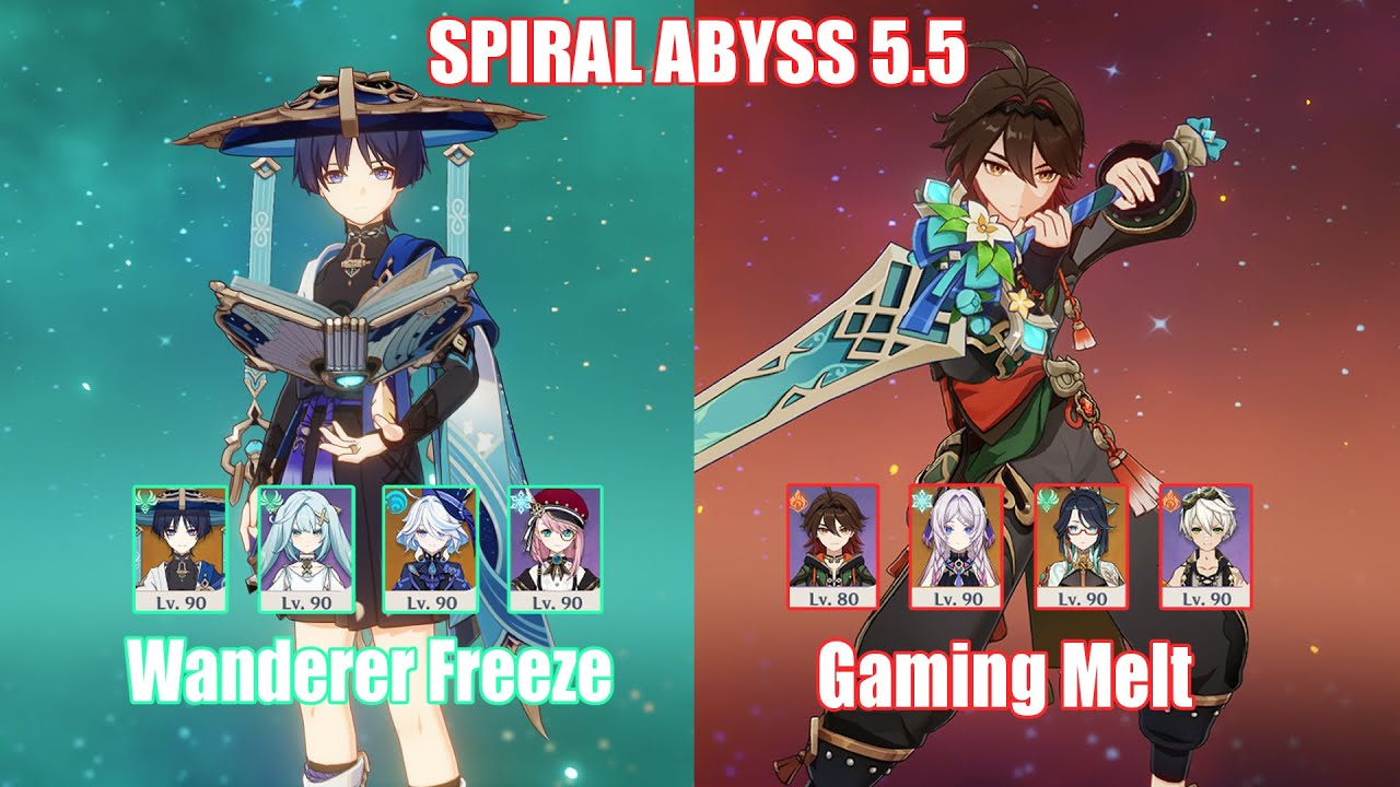 C0 Wanderer Freeze & C6 Gaming Melt | Spiral Abyss 5.5 | Genshin Impact