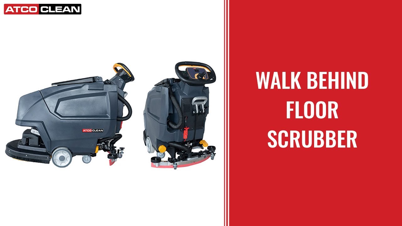 Walk-Behind Floor Scrubber – Compact Commercial Cleaning Equipment – ATCOCLEAN