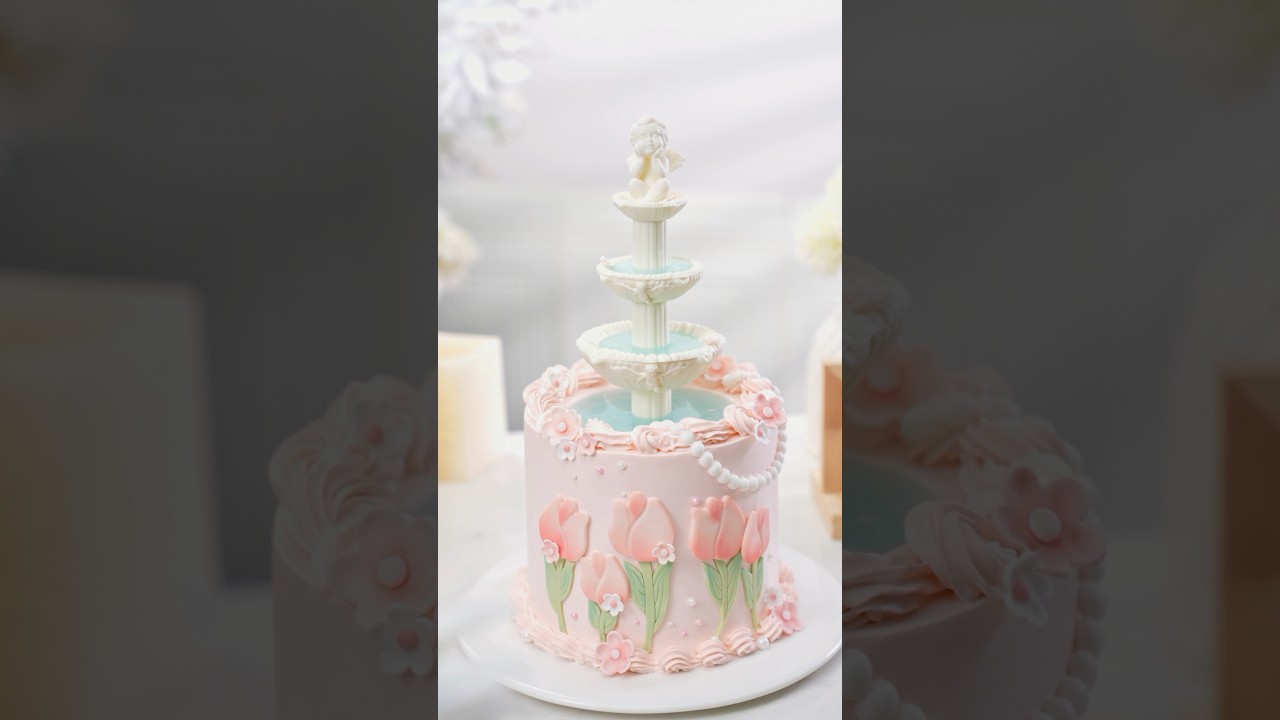 Amazing cake| Most satisfying cake decorating| Wishing fountain cake
