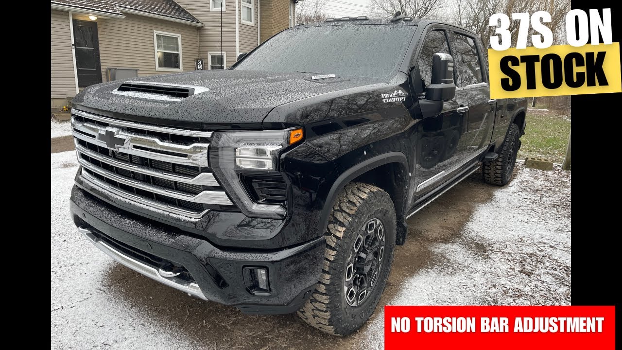 DO 37s FIT ON STOCK 2024 CHEVY SILVERADO 2500 HIGH COUNTRY 37x12.5x20r DURAMAX