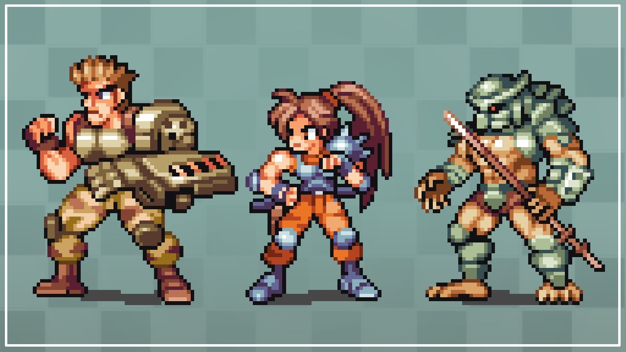 Pixel Art Game Charaters - Alien vs Predator