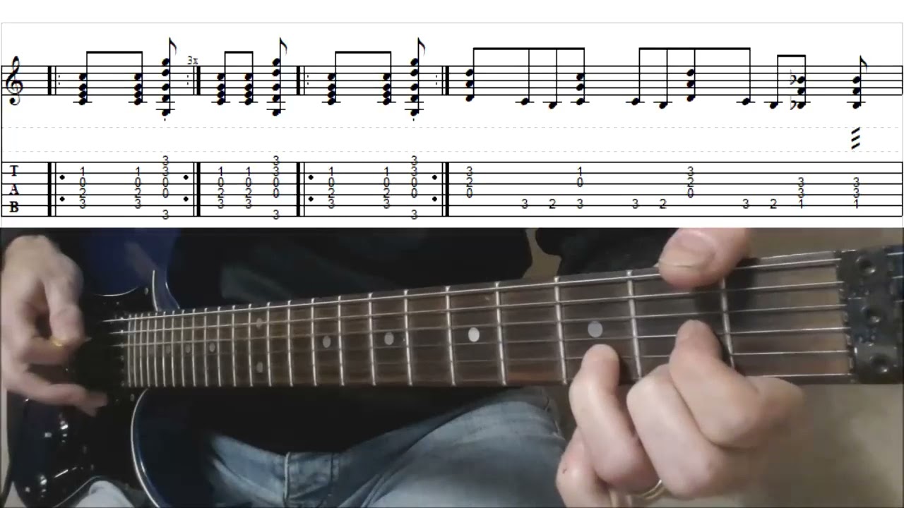 How to play AC\DC's Sink The Pink on guitar (w\tabs)