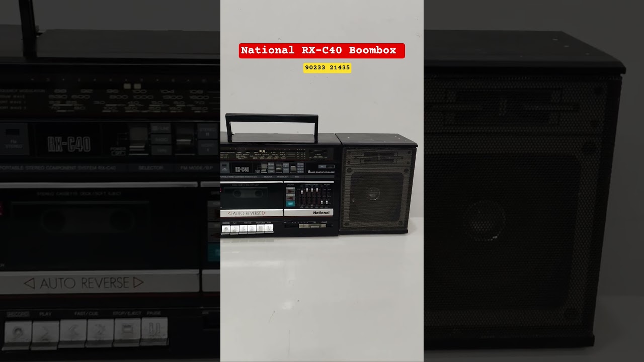 National RX - C40 Boombox 4 Band ( FM , MW , SW1 , SW2) Radio & Tape recorder ( JAPAN ) 90233 21435
