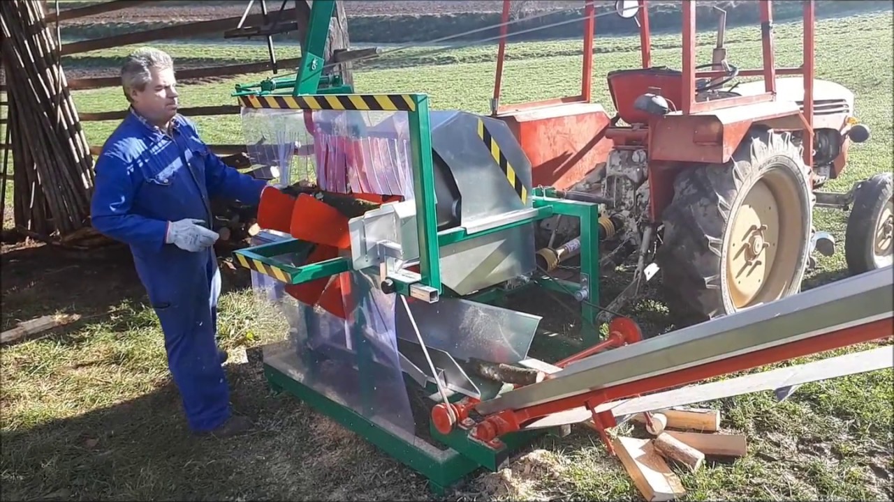 dvojna krožna žaga s transportnim trakom (Double circular saw, zaga zakrajsek)